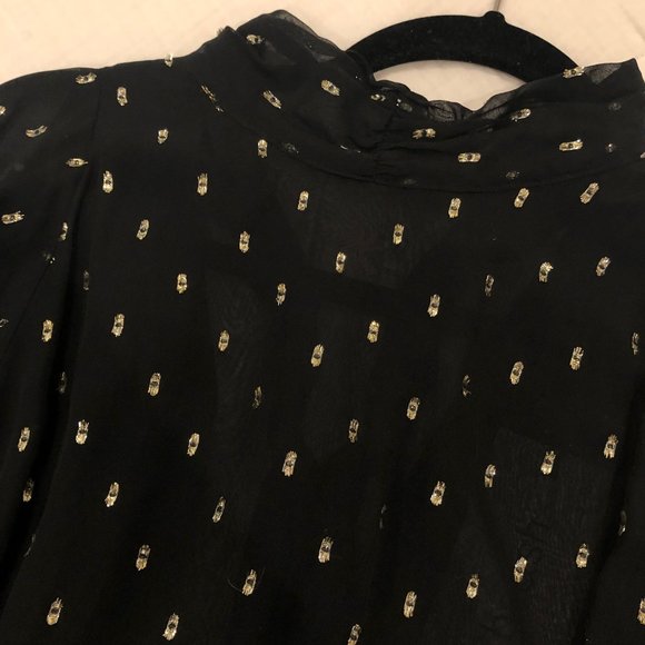 ba&sh Romy Dress - Noir - Size 1 (Small) - Holiday Dress - NEW WITH TAGS - Picture 4 of 5